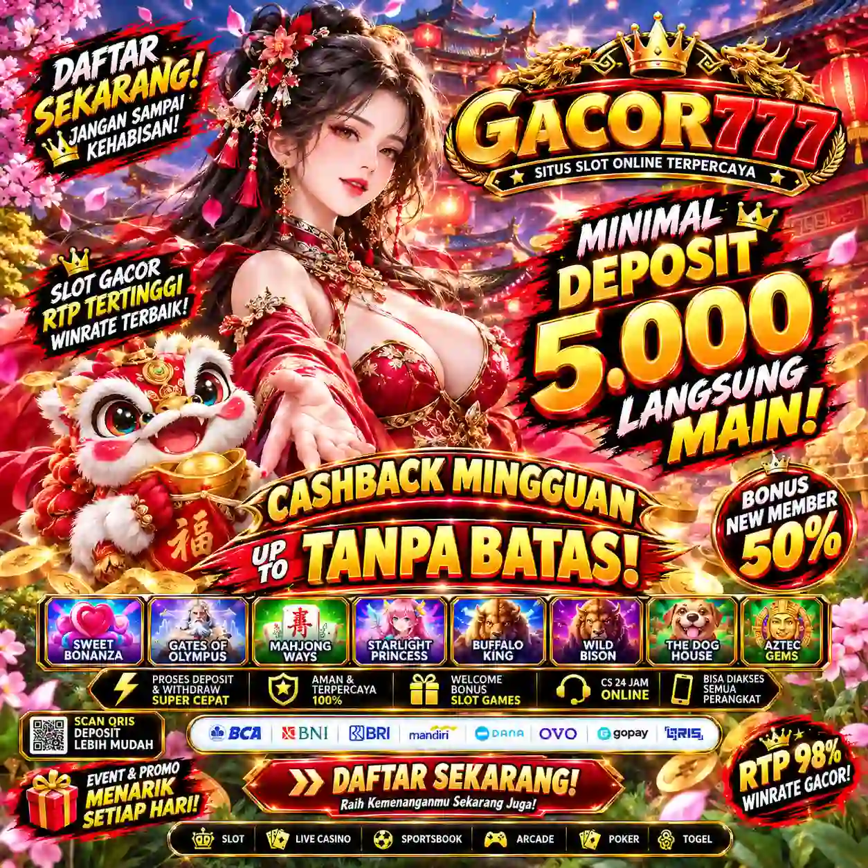 GACOR777: Andalan Situs Deposit 5000 Jagoan Akses Link Slot Gacor Hari Ini
